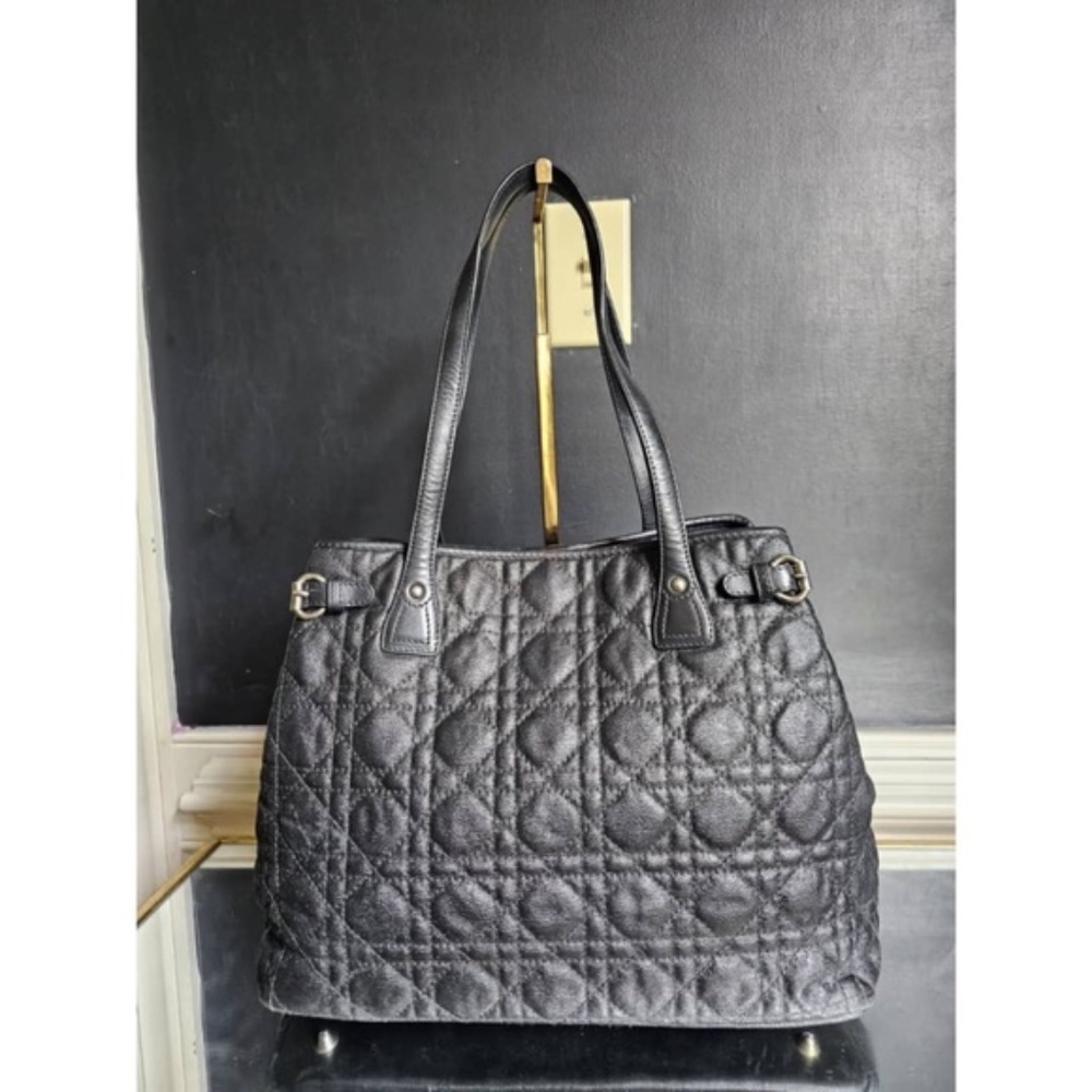 Authentic CHRISTIAN DIOR Cannage Panarea Tote Bag Black - Picture 13 of 13